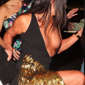 Lea Michele nip slip