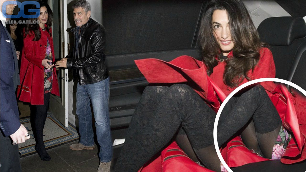 Amal Clooney upskirt