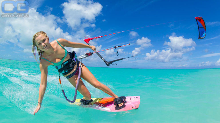 Maika Monroe kiteboarding